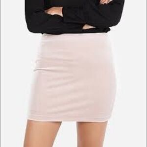 Express Dusty Rose Velvety Mini Skirt